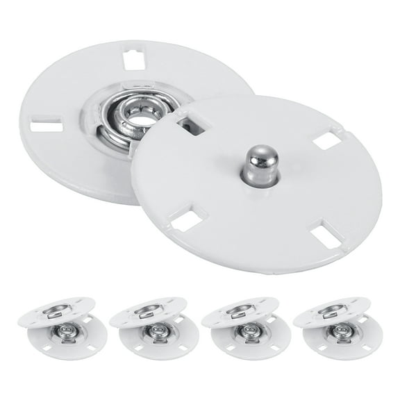 Uxcell 5Pcs Snap Buttons, Metal Invisible Buckle Fasteners Press Studs Buttons for Clothing Sewing (White, 25mm)