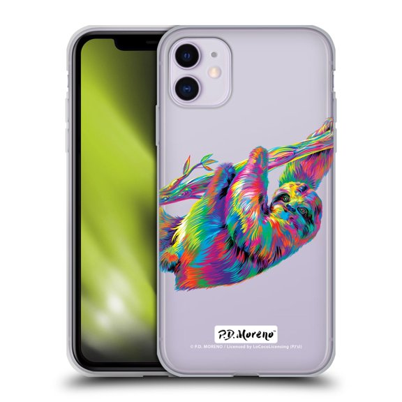 Head Case Designs Officially Licensed P.D. Moreno Animals Sloth Soft Gel Case Compatible with Apple iPhone 11