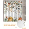 thumbnail image 6 of Fall Thanksgiving Shower Curtain Set ，Waterproof Fabric Shower Curtains Green Orange Eucalyptus Leaves Pumpkin Shower Curtains for Bathroom,Bathroom Decor 72"x96", 6 of 7