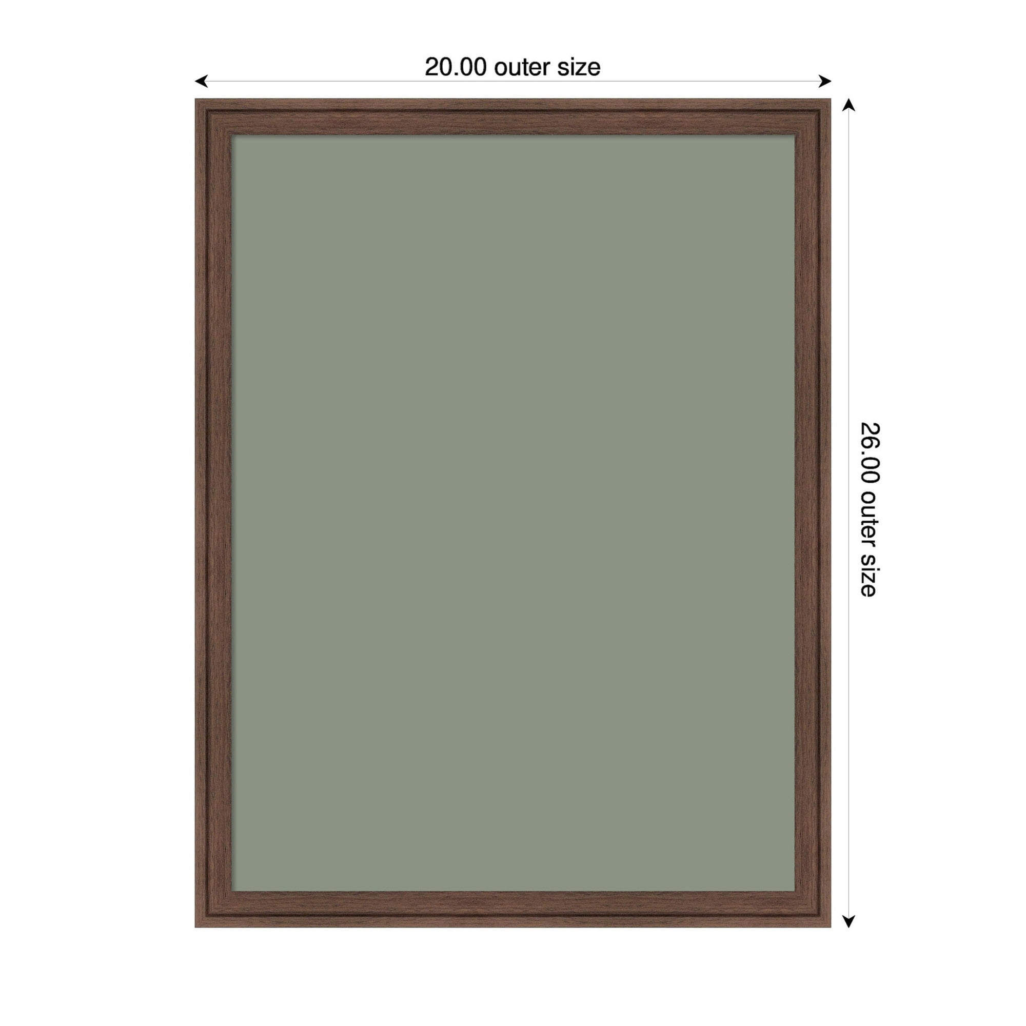 Kate and Laurel Framed Fabric Pinboard 20 x 26,  Printed Linen Classic Bulletin Board for Use as a Vision Board or Wall Organization, Florence Medium Brown Frame