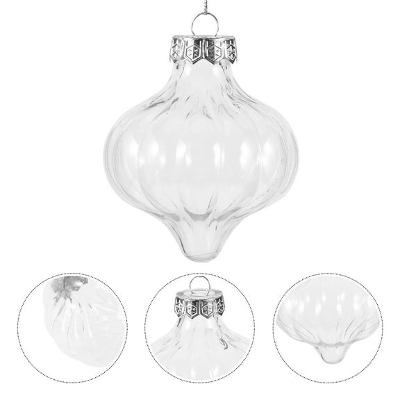 Clear Ornaments,12Pcs Christmas Ball Hanging Ornaments Xmas Hanging Pendants Clear Plastic Fillable Ball Ornaments