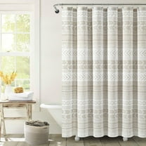 Lush Decor Brown Geometric Shower Curtain, 72" x 72"