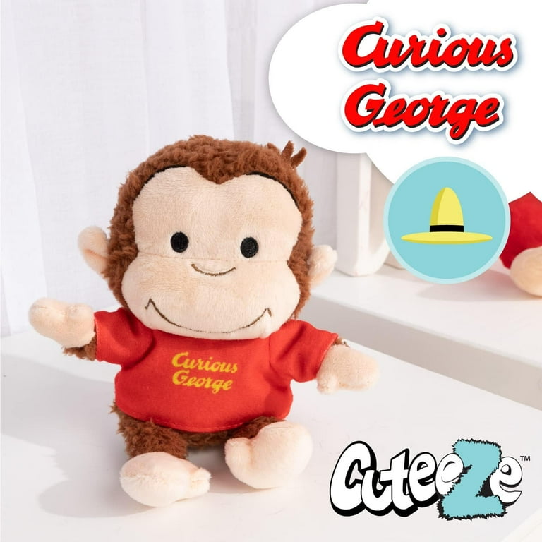 KIDS PREFERRED Curious George Cuteeze Monkey Stuffed Animal Plush Red Shirt Toys Soft Cuddle Plushie Gifts for Baby and Toddler Boys and Girls 7 Inches Walmart