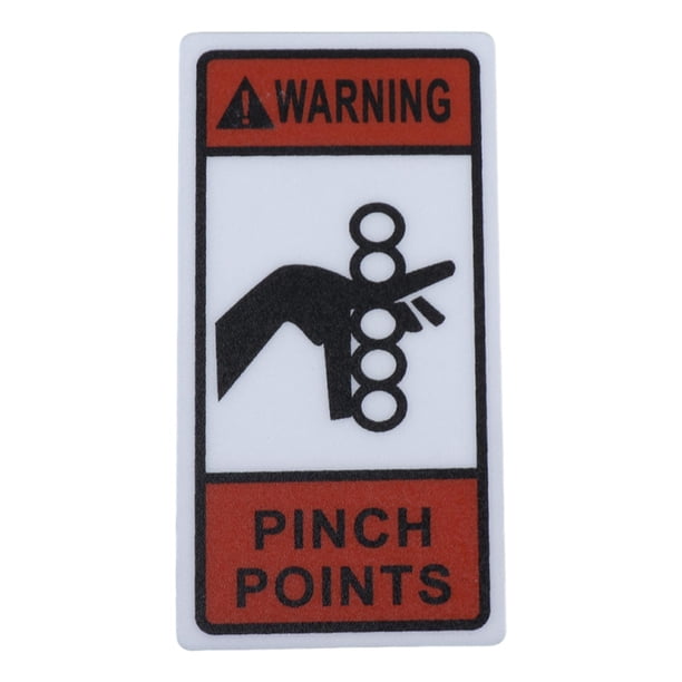 Pegatinas de advertencia para puntos de , fáciles de instalar, rectangulares, hechas de PVC, de aplicación universal, removibles, autoadhesiva