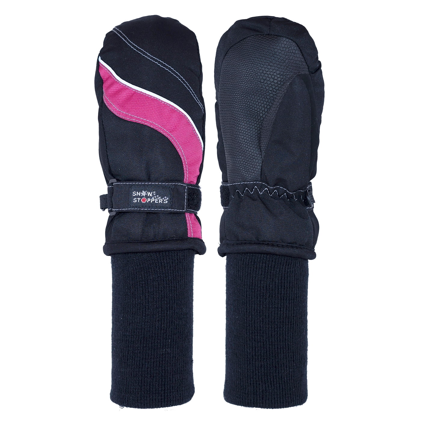 SnowStoppers Kids Ski & Snowboard Mittens (Extra Large, Fuchsia)
