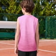 thumbnail image 5 of GiLiling Teen Boys Summer Tank Top Casual Loose Fit Crewneck Sleeveless Athletic Tee Soft Basic (Pink, 5-6 Years), 5 of 7