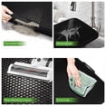 thumbnail image 3 of Famistar All-in-One 2-Layer 30*22IN Cat Litter Trapping Mat Handrails Attached Set with 2 Rolls of Litter Bags and 1 Litter Bag Dispenser, Extra Large Black, 3 of 8