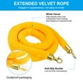 thumbnail image 3 of Uxcell 8 Feet Yellow Velvet Stanchion Rope Crowd Control Barrier Rope with Snap Hooks, Golden 2 Pack, 3 of 6