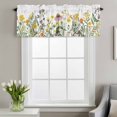 thumbnail image 4 of Spring Wildflowers Window Valance for Kitchen, Summer Country Style Plants Leaf Flowers Rod Pocket Short Curtain for Small Windows, Light Filtering Decorative Valance, 42 x 18 Inch, 4 of 9