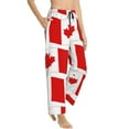 thumbnail image 2 of Kll Womens Canada Print Pajama Pants Soft Pajama Bottoms For Women Cozy Lounge Pants, 2 of 9
