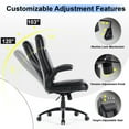 thumbnail image 6 of AFO Big and Tall Ergonomic Office Chair, High-Back Executive Leather Chair with Adjustable Armrests, Black, 6 of 7