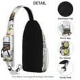 thumbnail image 3 of Sling Backpack,Halloween Ghost Pumpkin Pattern Crossbody Bag with Water Bottle Holder,Waterproof Sling Bag for Men/Women with Chest Phone Holder for Hiking,Travel, 3 of 6