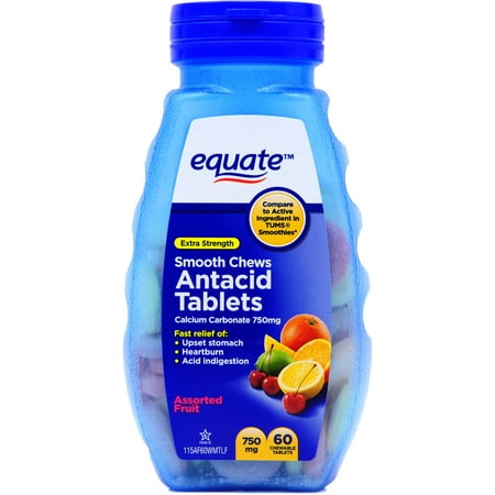 antacid equate tablets strength fruit extra smooth