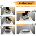 thumbnail image 5 of Collapsible Wash Basin with Drain Plug - 2.4 Gallon Foldable Kitchen Sink for Baby Bottles, RV Camping, Space-Saving Dish Tub (Gray-Gray), 5 of 7