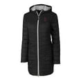 thumbnail image 2 of Women's Cutter & Buck Black Southern Illinois Salukis Vault Rainier Primaloft Eco Hooded Long Coat, 2 of 3