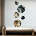 thumbnail image 3 of Designart "Marbled Dreamscape Blue and Beige IV" Modern Geometric Metal Wall Art Set of 5 Piece, 3 of 5