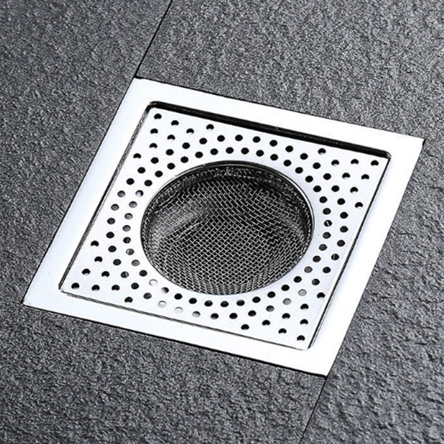 Ganfancp Filtro de Suelo de Acero Inoxidable Filtro de Hogar Desodorante Tapa de Inodoro Alcantarillado Baño Núcleo Interior Filtro de Agua Universal Filtro de Piscina Red de Suelo de Forma Especial