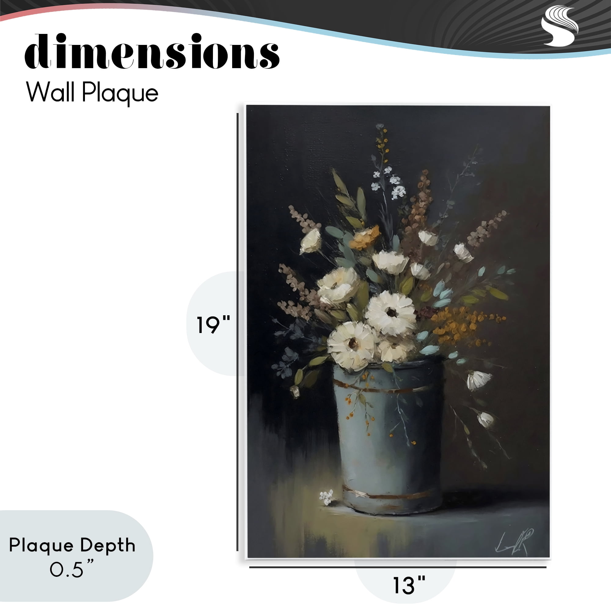 Stupell Industries Rustic Floral Bouquet Bucket Wall Plaque Art, design by Creative Studio