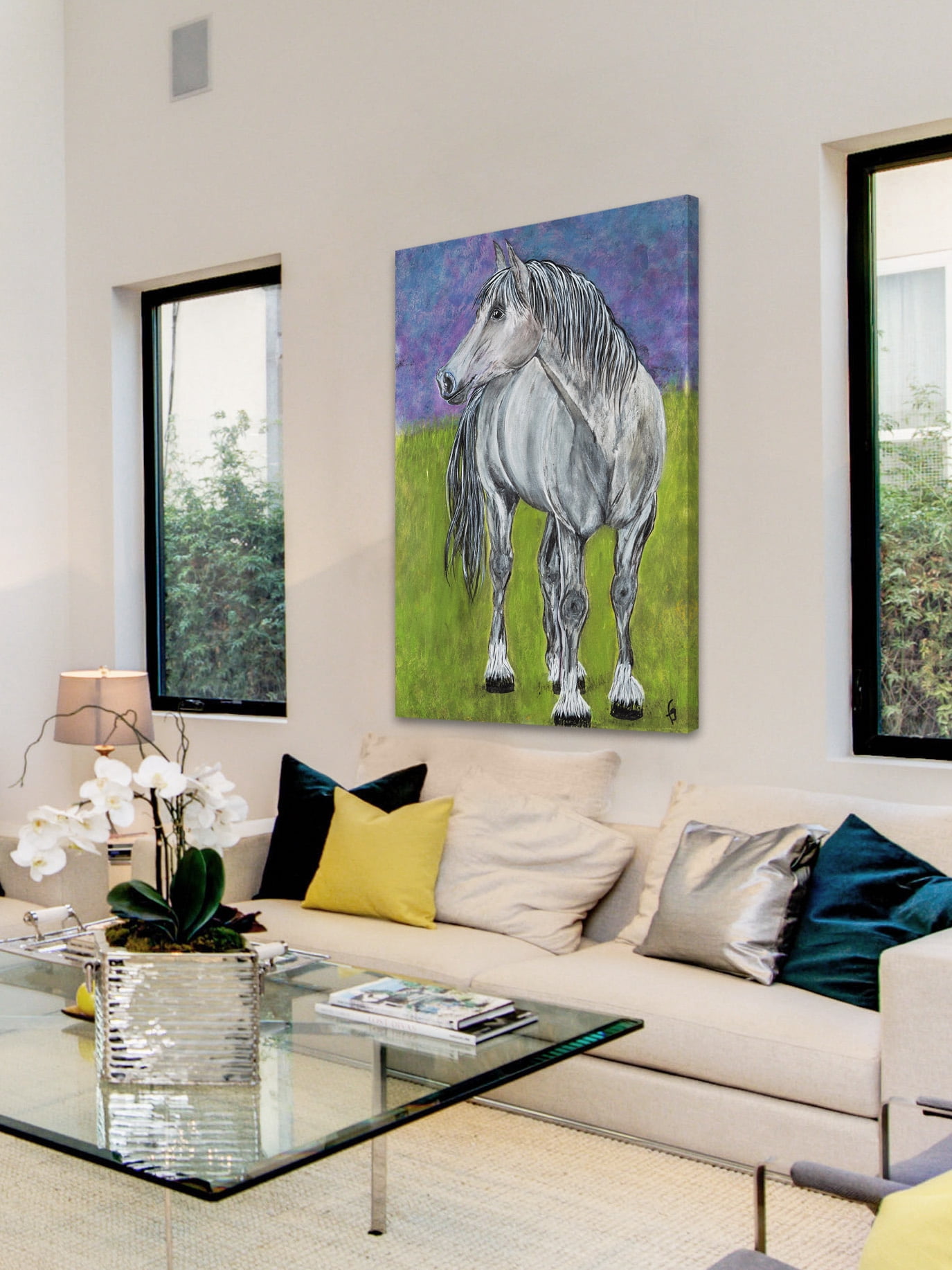 "Cyrus Belgium Horse" Painting Print on Wrapped Canvas