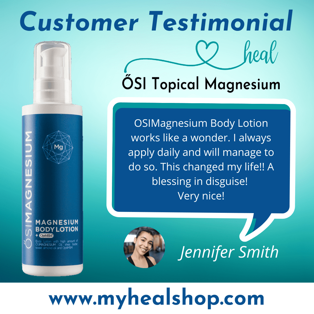 Osi Magnesium Body Lotion + OptiMSM + Lemongrass - 6.76oz for All Skin Types