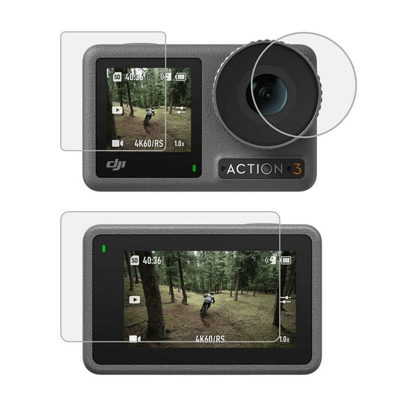 KIQ 1 Pack CLEAR Tempered Glass Screen Protector Compatible with DJI OSMO Action 3(3 piece set)