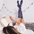 thumbnail image 5 of Dailycode Sheer Knee High Stockings for Women Colorful Cartoon Clouds, 5 of 7