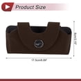 thumbnail image 4 of Estuche para Gafas de Sol para Coche Unique Bargains con Soporte Magnético Universal para Parasoles de Coche Ante Marrón Oscuro 17.5x8cm 1 Pcs, 4 of 7