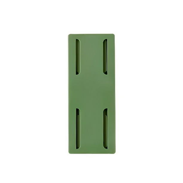 Bearachild Soporte de toma de corriente ABS portátil autoadhesivo desmontable hogar Oficina dormitorio Control remoto Fixer Rack Accesorios Almacenamiento y organización del hogar Verde
