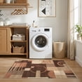 thumbnail image 6 of MICGEEK 3x5 Washable Area Rugs for Living Room, Modern Geometric Printed Rug, Vacuum-Friendly, Non Slip Indoor Rug for Bedroom Dining Room Home Decor Carpet, Brown/Beige, 6 of 10