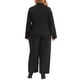 thumbnail image 4 of Conjunto de traje de dos piezas de talla grande para mujeres, chaqueta de oficina y pantalones, 1X negro, 4 of 6