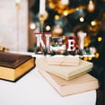thumbnail image 4 of Wooden Rustic Noel Cutout Tabletop Letters Decor Standing Snowman Sign Christmas Decorations Wood Word Block Signs, 4 of 6