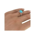 thumbnail image 6 of 2.50 ctw Aquamarine Ring with Diamonds 14K Rose Gold Flower Vintage Halo, 6 of 6