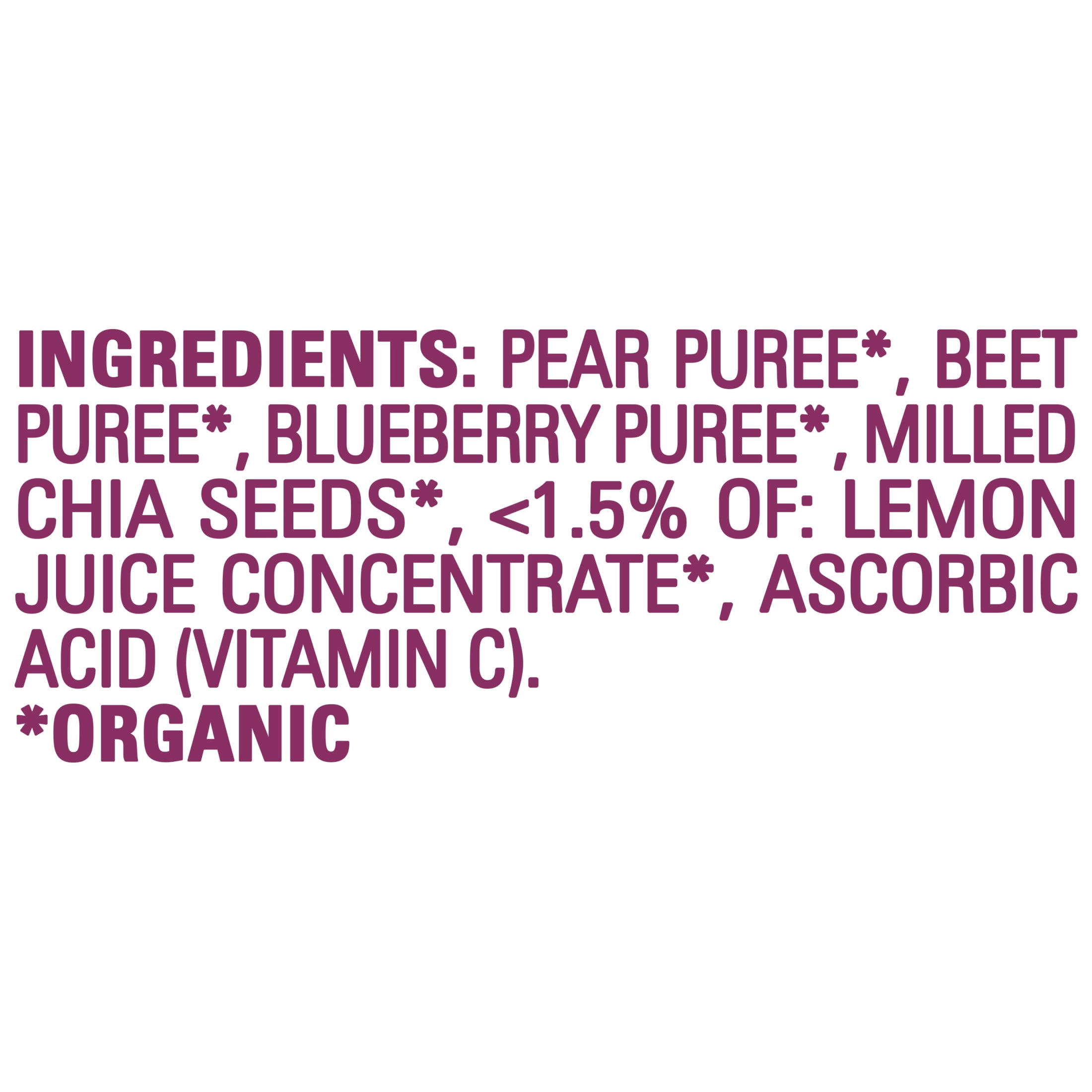 Happy Tot Organics SuperFoods Stage 4, Pears Beets Blueberries & Chia, Organic Tot Food, 4.22 oz.. Pouch, 4.22 oz. (8 pack)