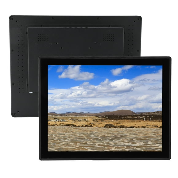 15in 10 Point Multi Touch Screen Monitor, 1024x768 HD Embedded Monitor with IP65 Waterproof, Portable Monitor for Industrial Sites
