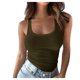 thumbnail image 1 of Top sin mangas con volantes para mujer - Poliéster y spandex, diseño con tirantes y vuelo, tallas grandes, adecuado para uso informal/diario, 1 of 3