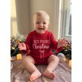 thumbnail image 5 of Cjfdfy Newborn Baby Girl Christmas Clothes Knit Ruffled Sweater Romper First Christmas Letter Bow Embroidery Bodysuits Infant Christmas Fall Winter Warm Clothes 0-12M, 5 of 9