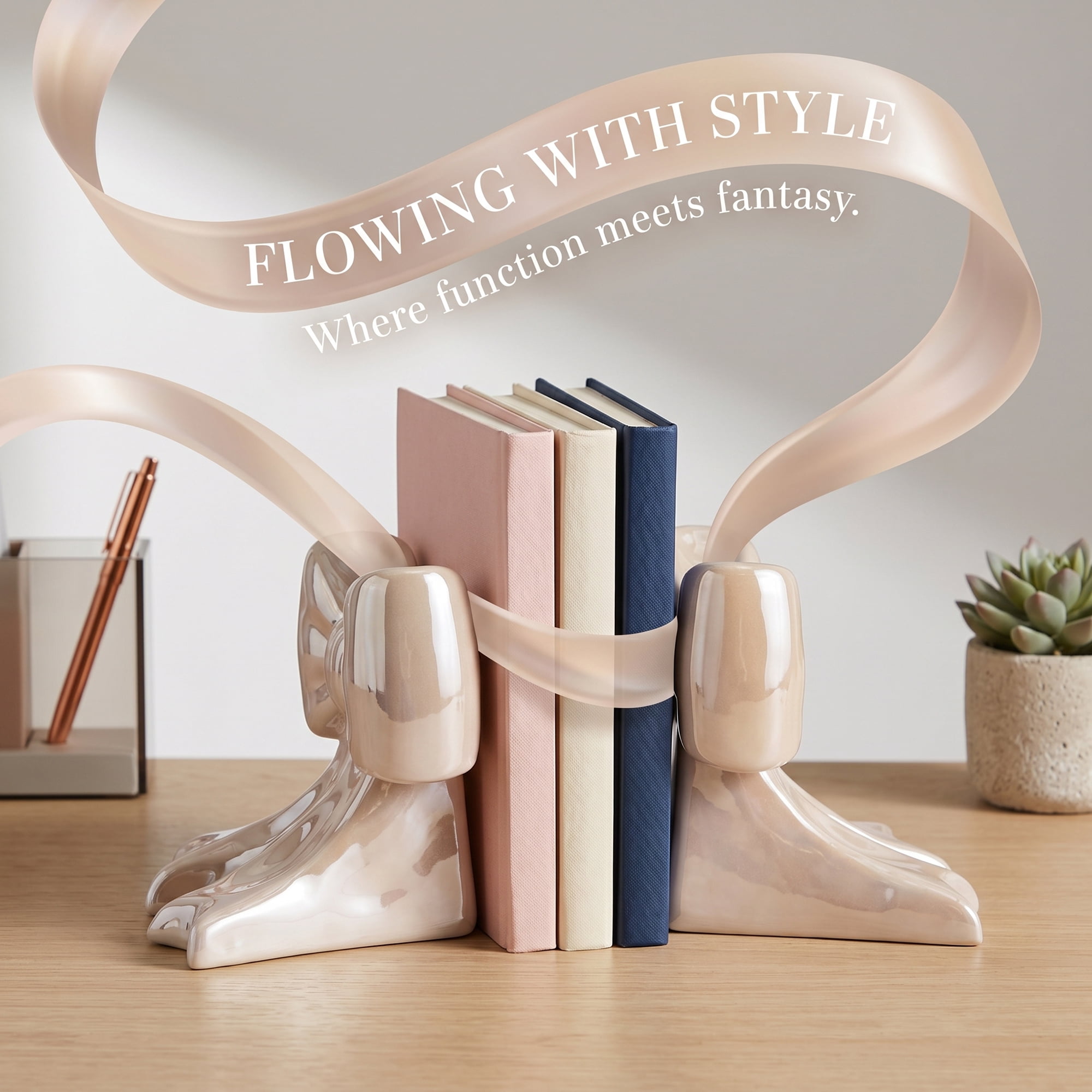 Unique Bargains 2Pcs Decorative Compact Resin Stoppers Book Ends Pink 4.3*3.5*4.3inch