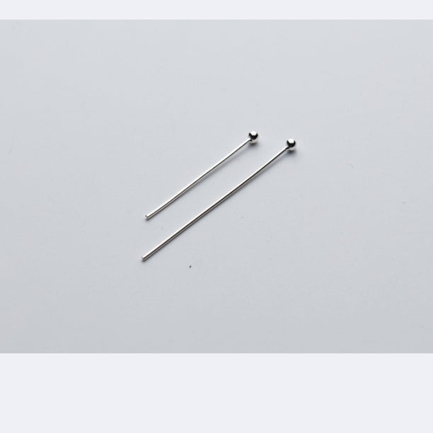 Aguja de bola de 9 palabras de plata S925 de 15 a 40 mm, accesorios de joyería hechos a mano