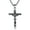 Silver, variant on Mens Silver Stainless Steel Jesus Christ Crucifix Cross Pendant Necklace C-ca_-Silver