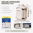 thumbnail image 2 of SYCNB Travel Backpack for Women & Men with Large Capacity, Airline Approved Carry On Personal Item Bag for Travel Business Trips, 3-Way Carry Weekender Overnight Laptop Bag Fit for 15.6", Beige Brown, 2 of 9