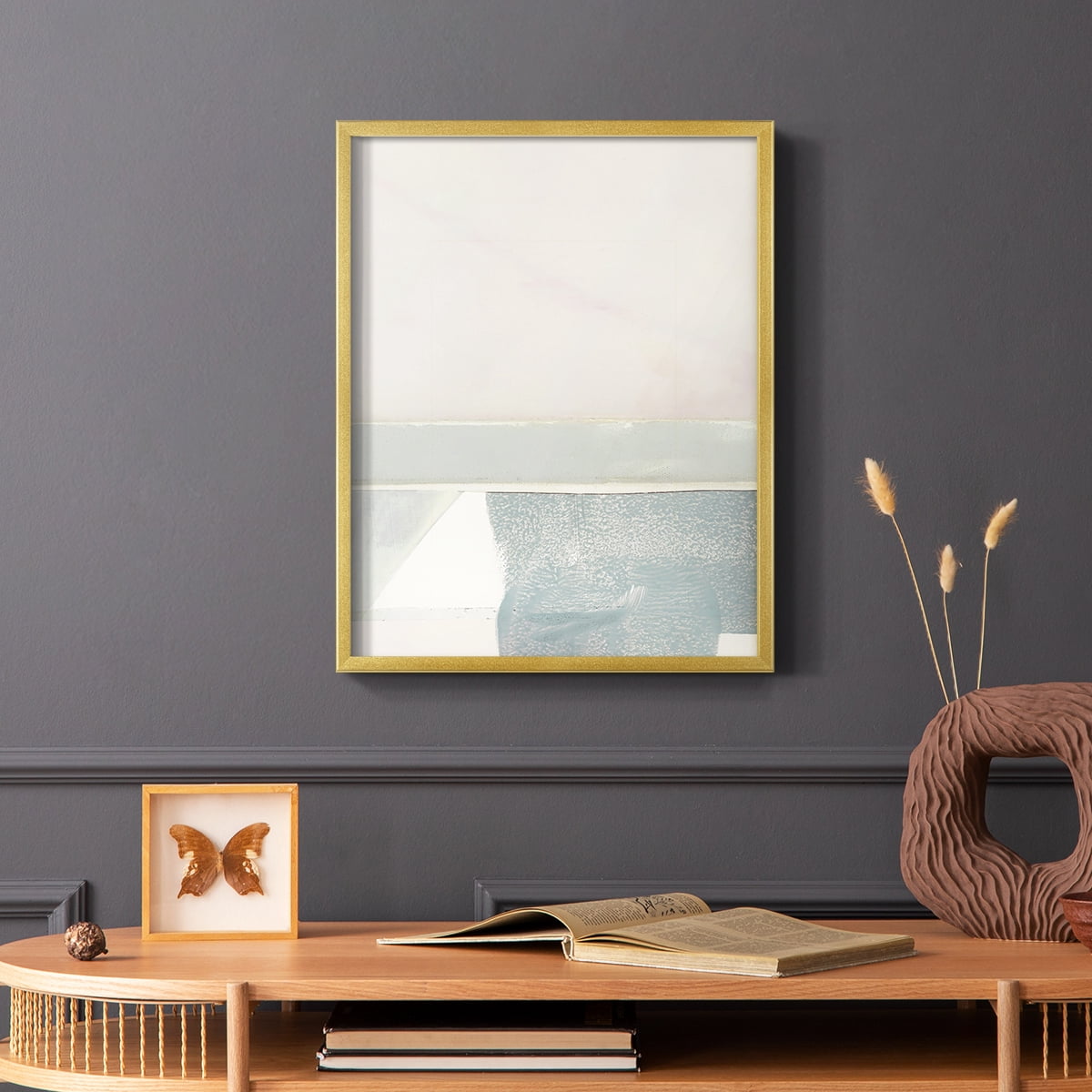 Couturier I Framed Print in Gold Solid Wood Framed Print No Nail Hanging