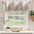 thumbnail image 3 of 2 Pack Valances for Windows, Fall Flower Window Valances for Living Room/Bedroom/Bathroom, Retro Yellow Red Flower Green Leaf Wildflower Light Filtering Kitchen Curtain Valance 54"W x18" L, 3 of 9