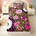 thumbnail image 4 of Erosebridal 8 Ball Twin Sheets Leopard Bedding, Tan Leopard 3-Piece (1 Flat Sheet, 1 Fitted Sheet and 1 Pillowcase), 4 of 6