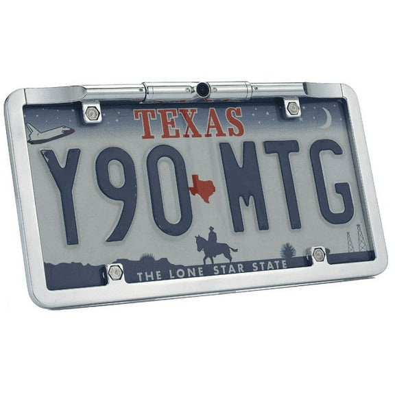 BOYO VTL275TJ - Ultra Slim Full-Frame License Plate Backup Camera with Active Parking Lines (Chrome)