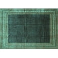 thumbnail image 1 of Ahgly Company Indoor Rectangle Persian Turquoise Blue Traditional Area Rugs, 7' x 9', 1 of 4