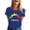 Blue, variant on Womens Tops 2026 Trendy Plus Size Short Sleeve Casual Blouse Fit Soft Going Out Boho T-Shirts S-3XL