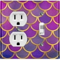 thumbnail image 1 of Metal Light Switch Plate Outlet Cover Mermaid Purple MER004, 1 of 13