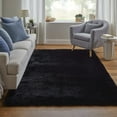 thumbnail image 6 of Feizy Indochine Modern Solid, Black, 10' x 10' Round Rug Sheen Fade Resistant Luxury & Glam Floor Rug for Living room Bedroom, 6 of 10