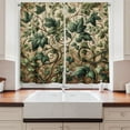 thumbnail image 3 of Ambesonne Leaf Print Kitchen Curtains, Swirling Branches Ivy, 55"x39", Pale Brown Hunter Green, 3 of 3