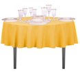 LinenTablecloth Round Polyester Tablecloth, 70Inch, Gold
